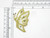 Side Butterfly Patch Metallic Gold & White Iron On Embroidered Applique
Fully Embroidered In Brilliant White & Metallic Gold Threads
Measures 2 1/4" high x 1 5/8" wide approximately