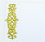 Decorative scrollwork Iron On Applique 8 3/8" x 2 7/8" metallic gold