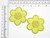 Gold Metallic Flower Iron On Patch Applique 
Gold Metallic Embroidery on a Yellow Gold Backing
Measures 2 1/2" across