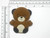 Teddy Bear Iron On Patch Applique - Puffy 3D