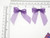 Purple Bows 2 1/4" x 2 1/4"  Organza 24 Pack (57mm x 57mm)