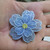 12 x Iron On Patch Applique - Layered Flower Blue