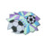 Iron On Patch Applique - Soccer Ball Patch 12 Pack
Embroidered on Sateen Backing 

Measures 3" across x 2 1/2" high approximately