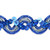 Sequin Metalic Braid 5/8" Royal Blue & Silver 5 Yards