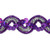 Sequin Metalic Braid 5/8" Purple & Silver 5 Yards