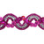 Sequin Metalic Braid 5/8" Fuschia & Silver 5 Yards