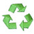 Recycle Sign iron On
Fully Embroidered with Rayon Threads

Measures 1 1/2" high x 1 1/2" wide approximately