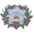 Floral "FLOWER" Patch Gray