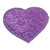 Tinsel Heart 2 3/4" Purple