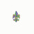 Fleur De Lis Metallic Gold Green & Purple small 12 Pack