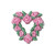 Sew on Appliques - Floral Hearts 24 Pack