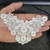 12 Pack Venice Lace Yoke Applique - Medium white
