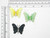 Butterfly Patch 1 5/8" Shaded Iron On Embroidered Applique