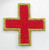 Jerusalem 1 1/8" Corner Cross Red with Gold Border