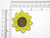 Sunflower Embroidered iron on Applique 2 1/4"
Fully Embroidered
Measures 2 1/4 " across x  2" high