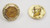 Button 1/2" (13mm) Gold with Dark Gold Inlay  - Per Piece