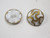 Button 7/8" (22mm) Gold on Pearl Animal Print  - Per Piece