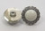 Button 5/8" (15.87mm) Silver with White Inset - Per Piece