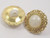 Button 5/8" (15.87mm) Gold with White Pearlised Center - Per Piece