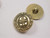 Button 7/8" (22mm) Gold Fancy Center  - Per Piece