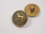 Button 7/8" (22mm) Gold Lion with Shield  - Per Piece