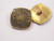 Button 7/8" (22mm) Gold Rounded Square  - Per Piece