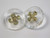 Button 15/16" (24mm)  Clear with Crossed Rope Design  - Per Piece