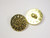 Button 13/16" (20mm)  Gold Fancy Flower Head  - Per Piece