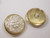 Button 13/16" (20.6mm) Gold with Pearlized Flower Center  - Per Piece