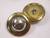 Button 1" (25mm)  Gold & Silver Mirror Dome  - Per Piece