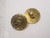 Button 5/8" (15.8mm) Gold Fancy Center  - Per Piece