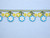 Iron On Border Preppy Flowers 35mm 1 3/8" wide Priced Per Yard  Iron On