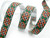 Jacquard Ribbon 1" (25mm) Fortius   Orange & Green