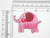 Pink Elephant Rosy Cheek Patch Embroidered iron On Applique

Embroidered - Heat Seal backing
Measures 1 3/4" high x 2 3/8" wide approximately