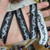 Jacquard Ribbon - Tribal Black & Poly Silver  3/4" (20mm) 5 yards