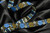 Jacquard Ribbon 5/8" 16mm tricolor rambling Roses on Black 9 meters