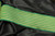 Jacquard Ribbon 4" Metallic Gold with Green Stripes  Per Yard