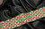 Jacquard Ribbon 2 5/8" Triangles Green & Red Per Yard