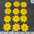 12 x yellow Daisy Flower 1 1/2" Embroidered Iron on Appliques