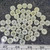Button 12mm Flat  White Pearlized Center 2 Hole - 48 pieces