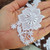 Venice Lace Floral Spray Appliques White 12 Pack