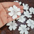 Venice Lace Flower Appliques Off White 10 Pack
