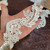 Venice Lace Floral Left & Right Applique Pair Ivory