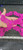 Venice Lace Yoke Applique 4 1/4" x 6" Fuchsia Pink  Pack Of 6