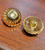 Gold Button Domed Grooved Plastic, Shank 22mm  per piece