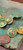 Blue Enamelled Medusa Head Metal 17.mm Shank Button Per Piece