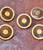 Vintage Gold Tone Faux Tortoise Shell 24mm Per Piece