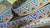 Jacquard Ribbon 5/8" 16mm Aztec Triangle Orange & Blue 10 Yards