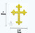 Latin Cross 4" Patch - 4" x 2 7/8" (102mm x 73mm)