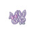 Iron On Patch Applique - Lilac Rabbit 12 Pack
